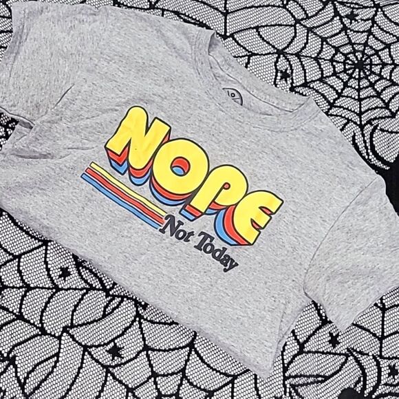 Gray Novelty Nope Not Today Tshirt Men's Size Small - Picture 1 of 4